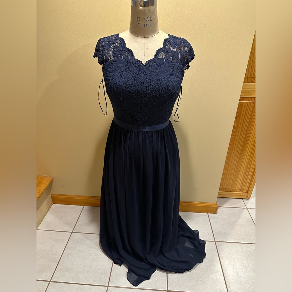 Long Navy Blue Large Women’s Dress